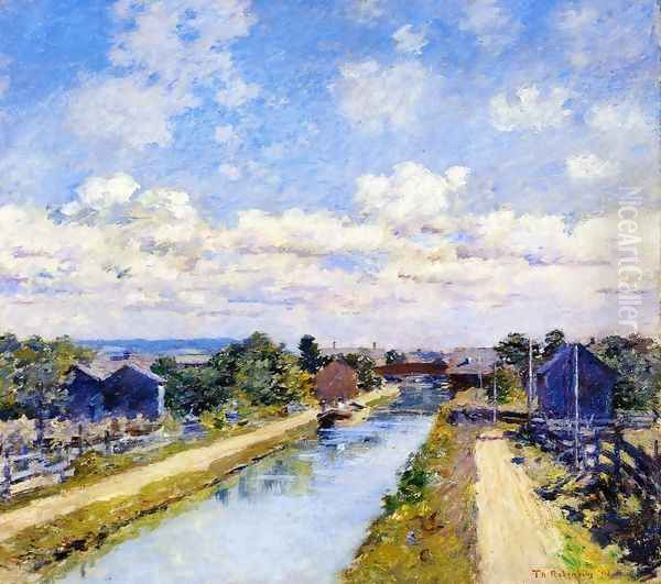 Port Ben, Delaware and Hudson Canal Oil Painting by Theodore Robinson