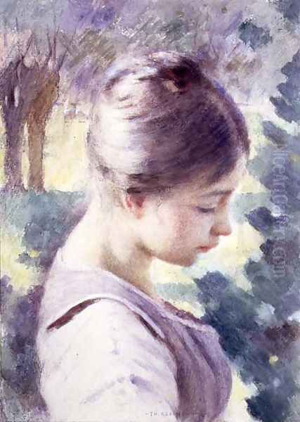 Decorative Head, 1889 Oil Painting by Theodore Robinson