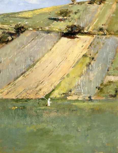 Valley Of The Seine Giverny Oil Painting by Theodore Robinson