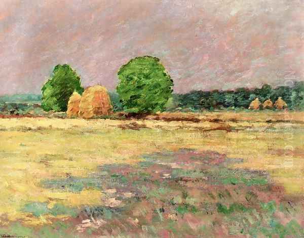 Grain Field, N. J. Oil Painting by Theodore Robinson