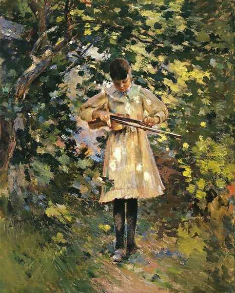 The Young Violinist Oil Painting by Theodore Robinson