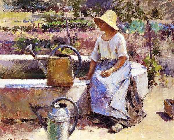 The Watering Pots Oil Painting by Theodore Robinson