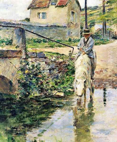 The Watering Place Oil Painting by Theodore Robinson