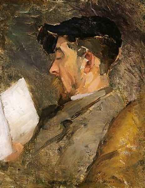 Self-Portrait (c. 1884-1887) Oil Painting by Theodore Robinson