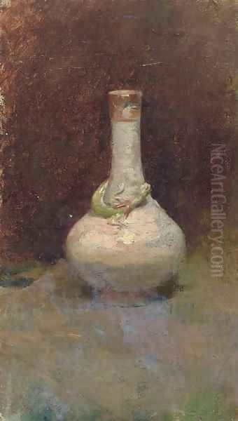 A Vase with a Lizard and Other Oil Sketches Twenty Five Works Oil Painting by Theodore Robinson