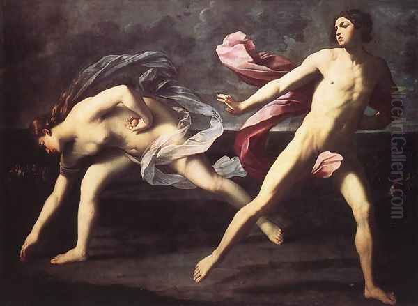 Atalanta and Hippomenes c. 1612 Oil Painting by Guido Reni