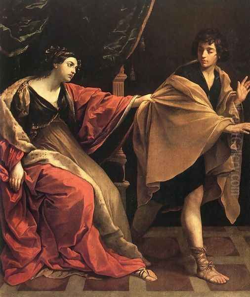 Joseph and Potiphar's Wife c. 1631 Oil Painting by Guido Reni