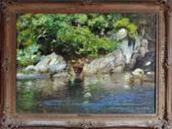 The Silent Pool Oil Painting by Thomas E. Mostyn