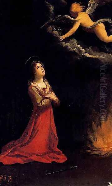 Santa Apolonia in prayer Oil Painting by Guido Reni