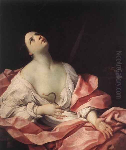 Cleopatra with the Asp c. 1630 Oil Painting by Guido Reni