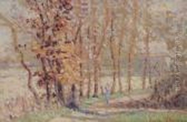 Ruisseau En Automne Oil Painting by Thomas E. Mostyn