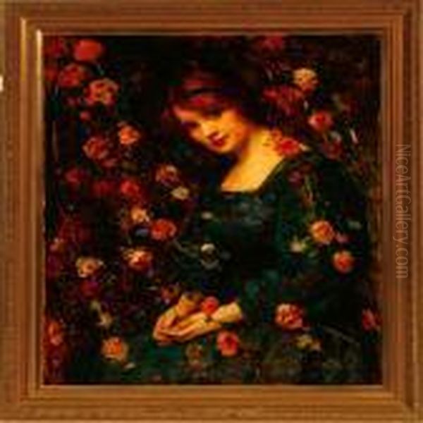 Flora Oil Painting by Thomas E. Mostyn