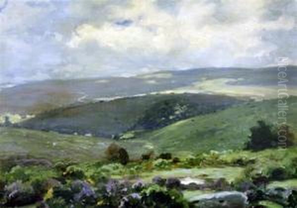 Dartmoor Oil Painting by Thomas E. Mostyn