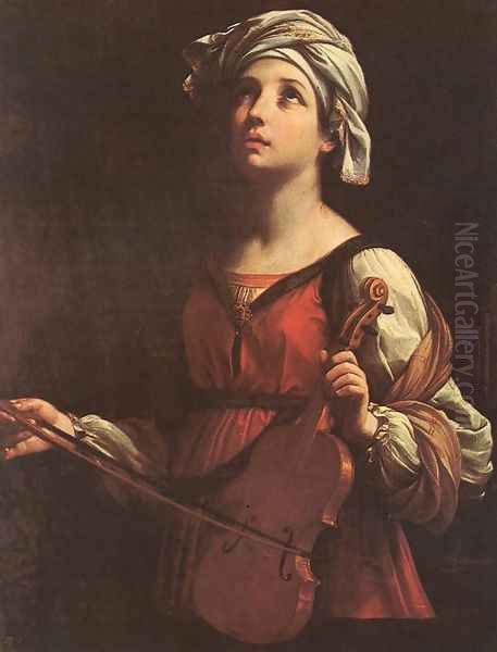 St Cecilia 1606 Oil Painting by Guido Reni