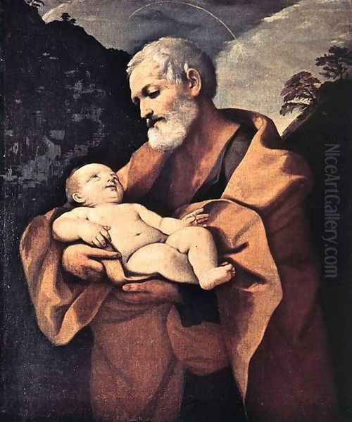 St Joseph Oil Painting by Guido Reni