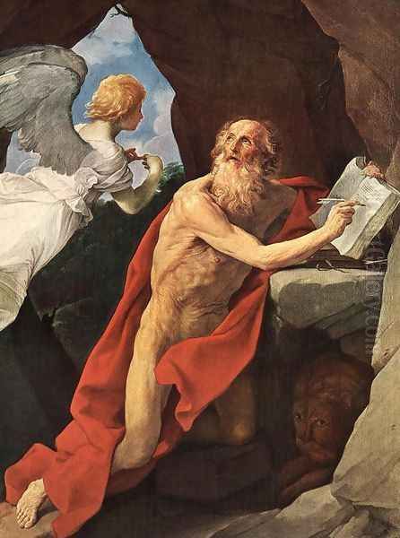 St Jerome c. 1635 Oil Painting by Guido Reni