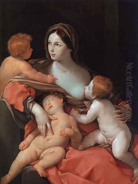 Charity Oil Painting by Guido Reni