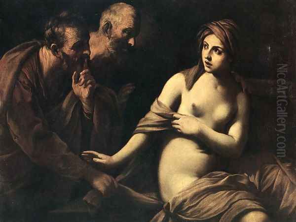 Susanna and the Elders c. 1620 Oil Painting by Guido Reni