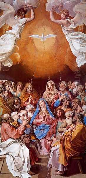 The Descent of the Holy Spirit Oil Painting by Guido Reni