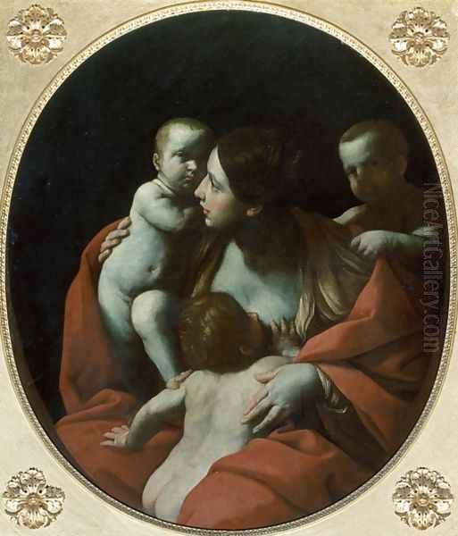 Charity 2 Oil Painting by Guido Reni