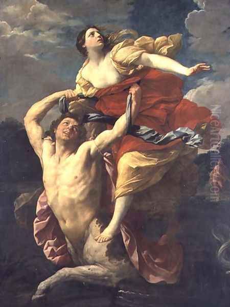 The Abduction of Deianeira by the Centaur Nessus, 1620-1 Oil Painting by Guido Reni