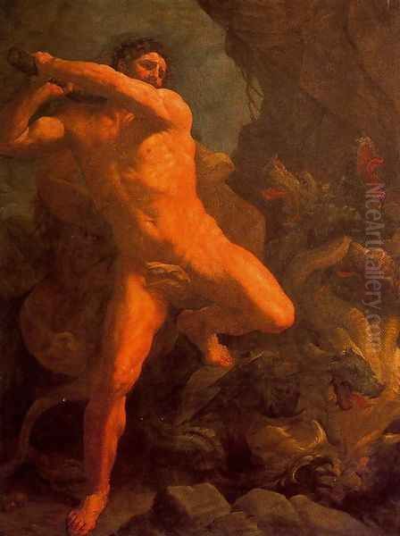 Hercules Vanquishing the Hydra Oil Painting by Guido Reni