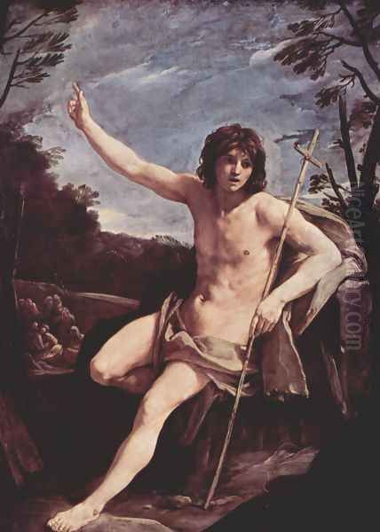 St. John the Baptist in the desert Oil Painting by Guido Reni