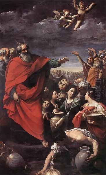 The Gathering of the Manna 1614-15 Oil Painting by Guido Reni