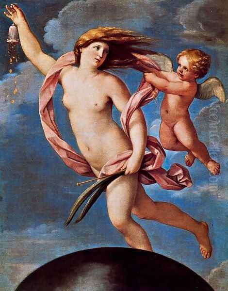 Fortune Held Back by Love Oil Painting by Guido Reni