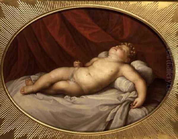 The sleeping Cupid Oil Painting by Guido Reni