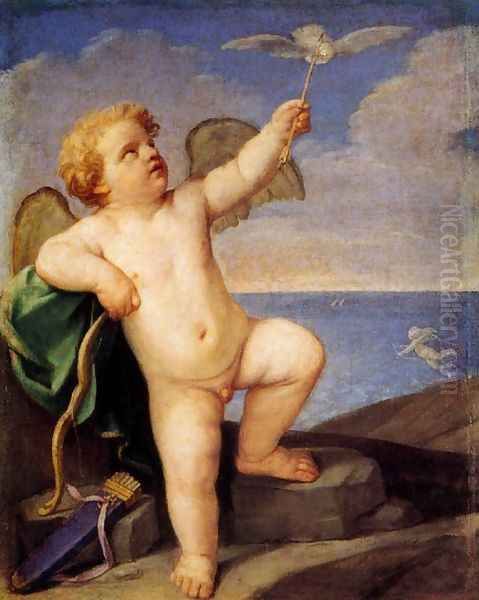 Cupid Oil Painting by Guido Reni