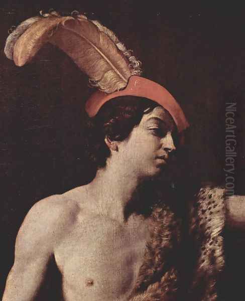 David with the head of Goliath, Detail Oil Painting by Guido Reni