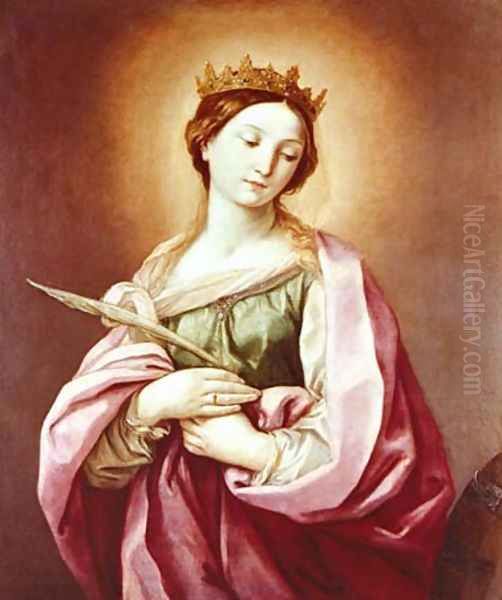 St. Catherine Oil Painting by Guido Reni