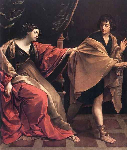 Joseph and Potiphars' Wife Oil Painting by Guido Reni