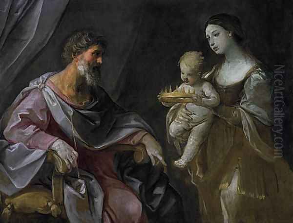 Moses with Pharoah@s Crown Oil Painting by Guido Reni