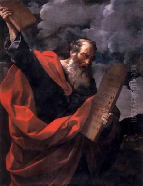 Moses with the Tables of the Law Oil Painting by Guido Reni