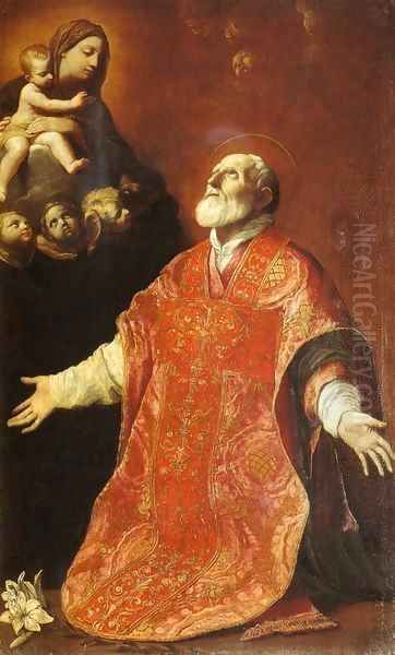 St Filippo Neri in Ecstasy Oil Painting by Guido Reni