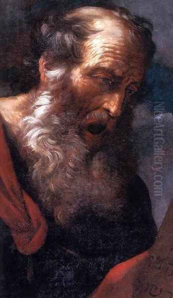 Moses with the Tables of the Law (detail) Oil Painting by Guido Reni