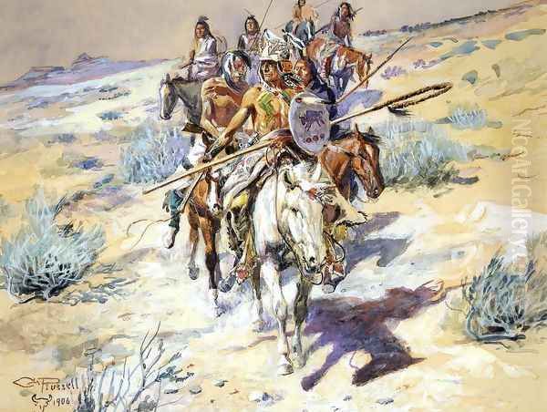 Return of the Warriors Oil Painting by Charles Marion Russell