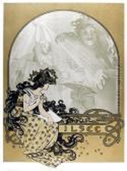 Ilsee Oil Painting by Alphonse Maria Mucha