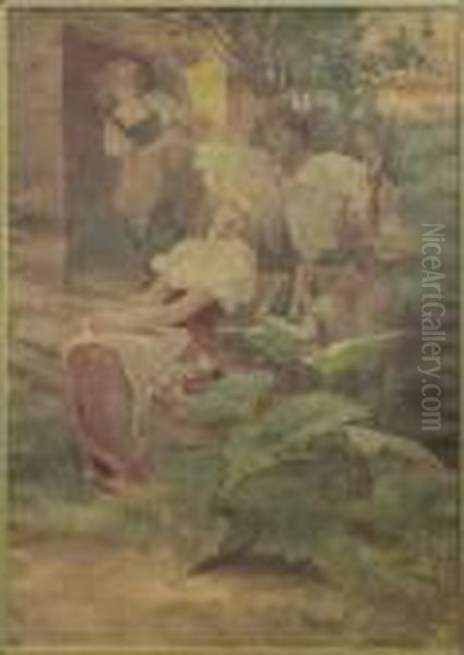 The Hunting Oil Painting by Alphonse Maria Mucha