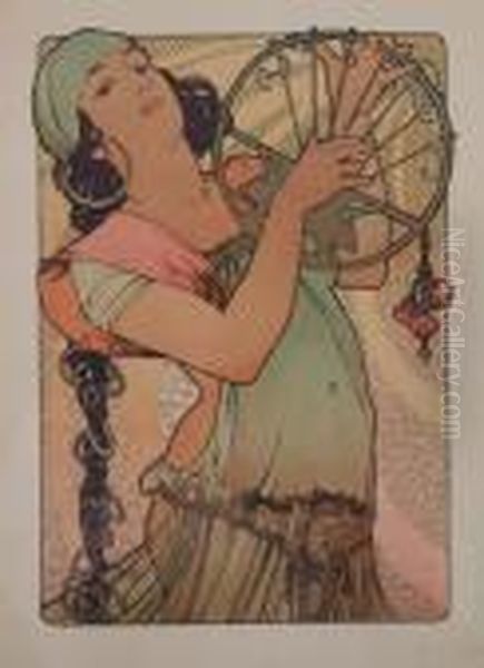 Salome Oil Painting by Alphonse Maria Mucha