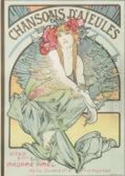 Chansons D'aieules Oil Painting by Alphonse Maria Mucha