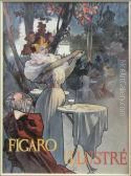 Figaroillustre Oil Painting by Alphonse Maria Mucha