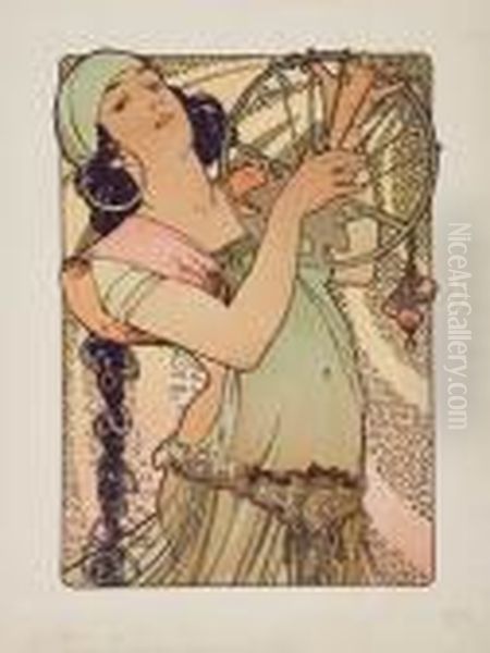 Salome Oil Painting by Alphonse Maria Mucha