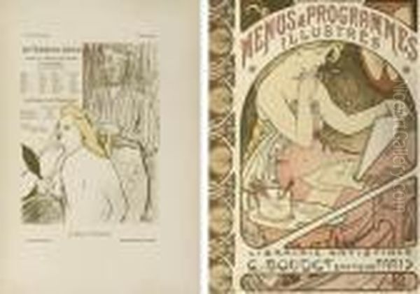 Menus & Programmes Illustres Oil Painting by Alphonse Maria Mucha