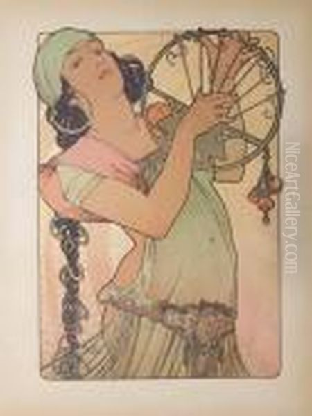 Mucha. Salome Oil Painting by Alphonse Maria Mucha