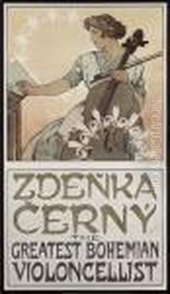 Zdenka Cerny Oil Painting by Alphonse Maria Mucha