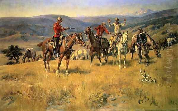 When Law Dulls the Edge of Chance Oil Painting by Charles Marion Russell