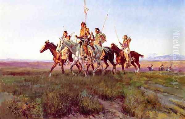 Return of the War Party Oil Painting by Charles Marion Russell